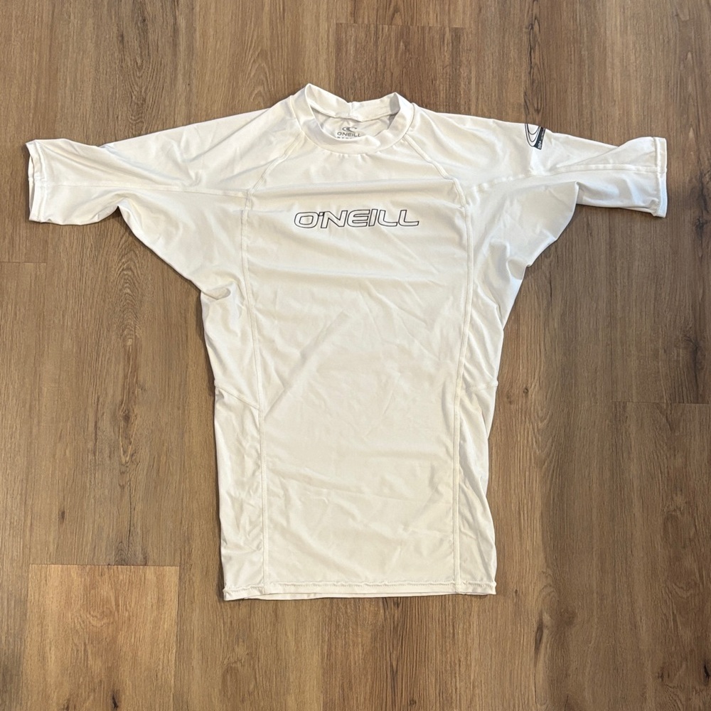 O'Neill White Short-Sleeve Rash Guard Tee